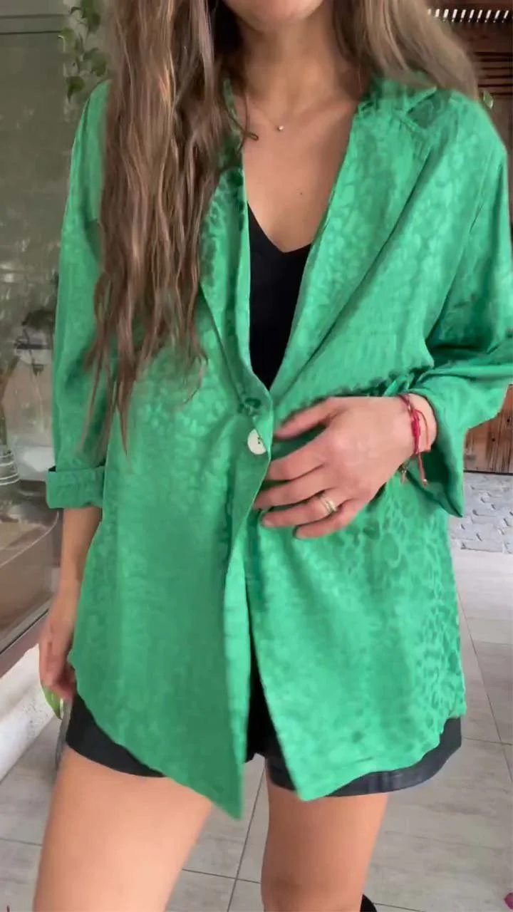 Women's Casual Leopard Print Long Sleeve Cardigan