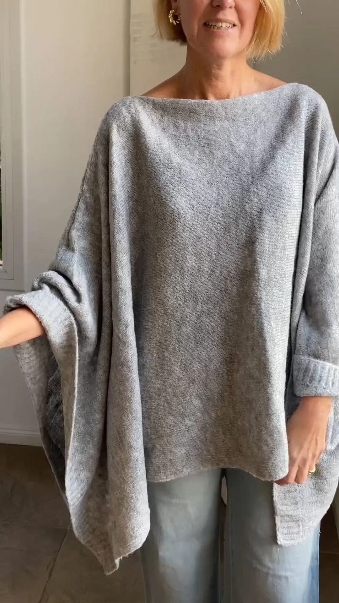 Solid Color Pullover Sweater for Women
